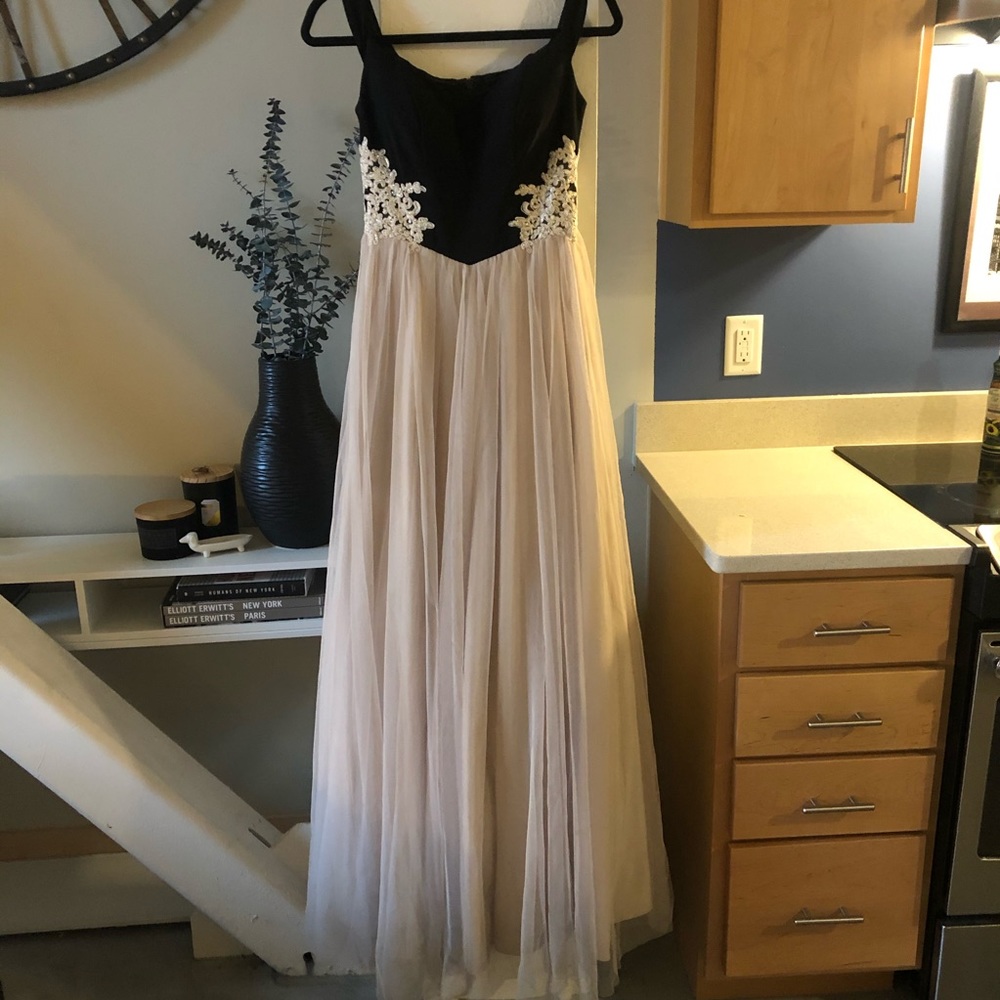 Black and Blush Gown